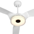 thumbnail image 3 of White Ceiling Fan with Remote Control & Dimmable LED Light, 52" 3 Blades, 3 of 7