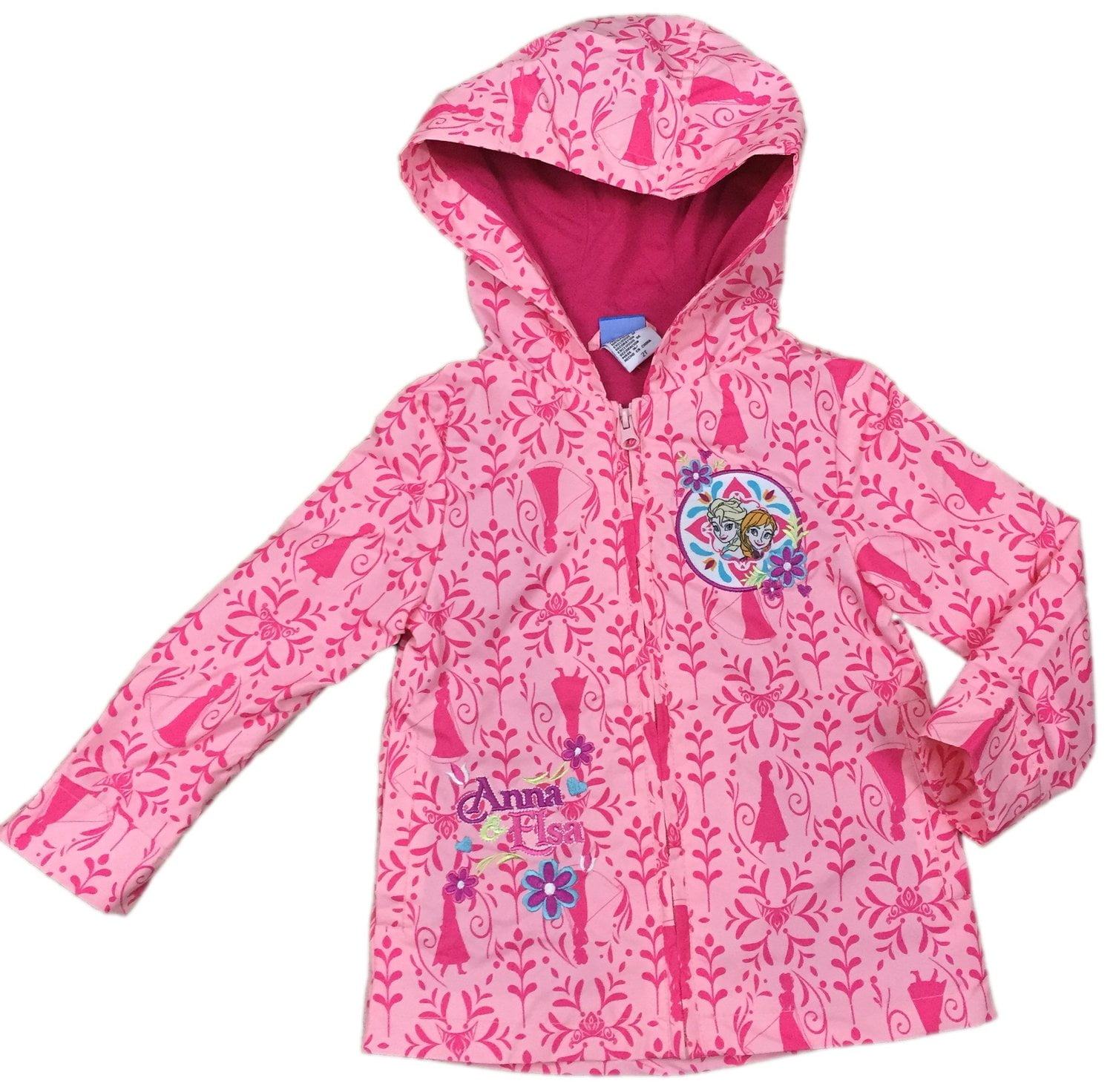 Disney Little Girls' Frozen Lightweight Windbreaker Jacket Pink 5/6