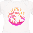 thumbnail image 4 of Inktastic Glacier National Park Montana Pink Mountains Boys or Girls Long Sleeve Baby Bodysuit, 4 of 5