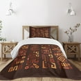 thumbnail image 3 of Ambesonne Earth Tones Quilted Bedspread Set 2 Pcs, Art Accents, Twin Size, Multicolor, 3 of 6