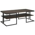 thumbnail image 4 of Evelyn&Zoe Pike 45" Wide Rectangular Coffee Table, Blackened Bronze/Alder Brown, 4 of 5
