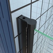 Shower Glass Doors – 36-38 Black Pivot Semi-Frameless | Classy