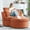 Orange Red, variant on Muumblus Chenille Swivel Barrel Accent Chair with Storage Ottoman, Oversized Comfy Armchair for Living Room Bedroom, Gray