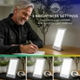thumbnail image 3 of SQHQ HappyLight Lumi Plus - Light Therapy Lamp with 10,000 Lux, UV-Free, LED Bright White Light with Adjustable Brightness, Countdown Timer, & Detachable Stand - Boost Mood, Sleep, and Focus, 3 of 5