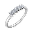 thumbnail image 2 of SuperJeweler 1/4 Carat Princess Shape Diamond Wedding Band In 14 Karat White Gold, 2 of 6
