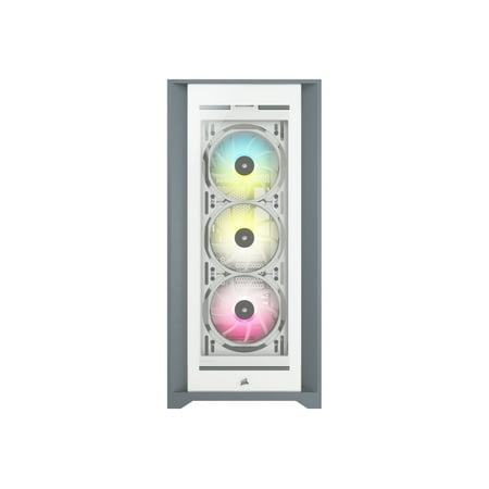 CORSAIR iCUE 5000X RGB - Tower - ATX - windowed side panel (tempered glass) - no power supply (ATX) - white - USB/Audio