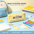 thumbnail image 6 of Clearance Butter Pencil Case, Soft Pencil Pouch for College S*chool Supplies, Pencil Box with Zipper for Teens G*irls B*oys Adults, Back to S*chool Essentials Gift, 6 of 6