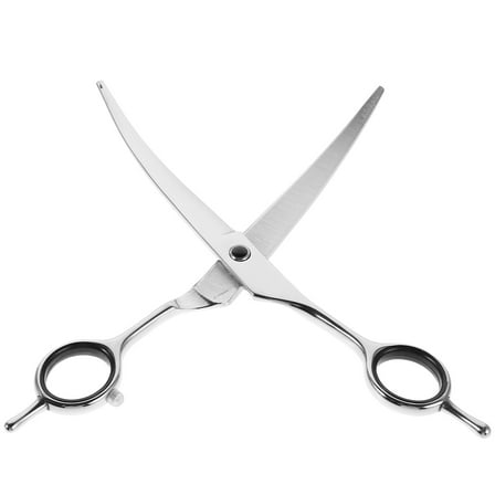 LOLIPPYY Stainless Steel Curved Pet Grooming Scissors with Rounded Tips for Accurate Hair Trimming