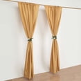 thumbnail image 2 of Efavormart 2 Pack | Gold Polyester Drapery Panels With Rod Pockets, Photography Backdrop Curtains, 5ftx8ft - 130 GSM, 2 of 11