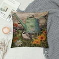thumbnail image 2 of MLJA Rustic Farmhouse Spring Summer Sign Throw Pillow Cover Vintag with Colorful Flower Birds Butterfly Pillow Cases Retro Watering&nbsp;Can Daisy Pillowslip, 2 of 5