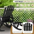 thumbnail image 5 of CRXX Adirondack Rocking Chair, Wood Wagon Rocker, Outdoor Wooden Carbonized Lounge Chairs with Wheel Armrest for Garden Patio Country Yard Porch(Black), 5 of 8