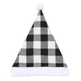 thumbnail image 1 of Naiovety Gorro de Navidad interesante estilo Simple tocado decoración fiesta suministros adultos niños Navidad Plaid gorras disfraz ropa Prop Kits de decoración para fiestas Gris Naiovety HA070264-02, 1 of 6