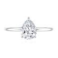 thumbnail image 4 of Rosec Jewels Moissanite Solitaire Engagement Ring 1 Carat - 6X8 mm Moissanite Teardrop Ring - D-VS1 Grade Certified, 925 Sterling Silver, US 4.00, 4 of 8