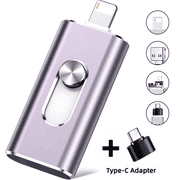 256GB USB Flash Drive for iphone,iPad,3 IN 1 Memory External Storage,Type-C Thumb Drive for OTG Android Phone and Computer