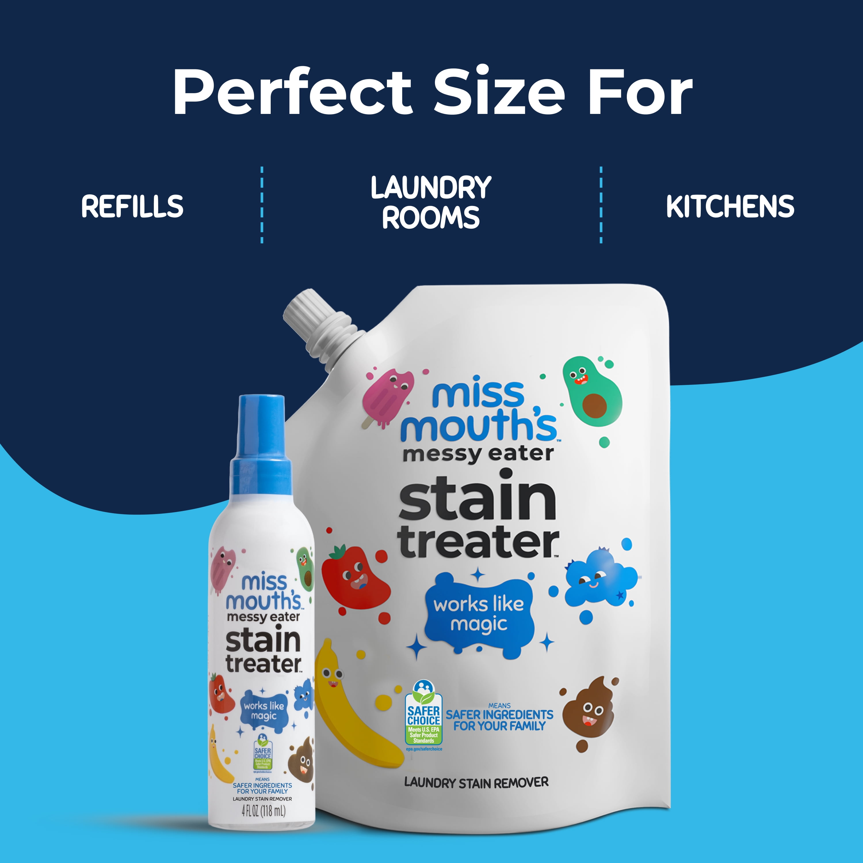 Miss Mouths Messy Eater Stain Treater Refill Pouch 12 fl oz