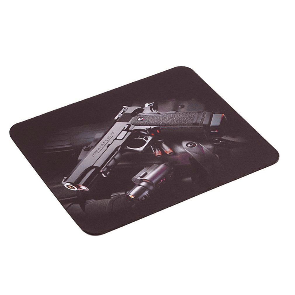 NEW Gun Pattern AntiSlip Laptop PC Mice Pad Mat Mousepad For Optical
