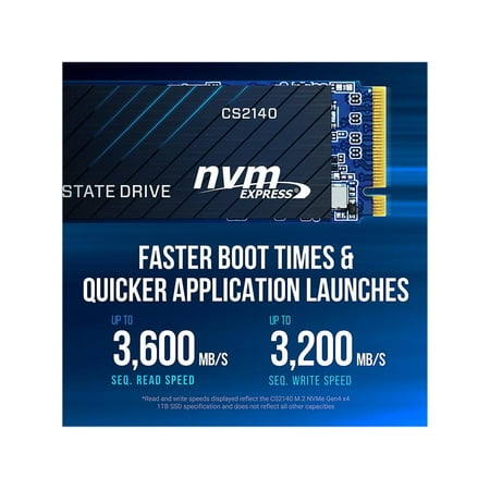 PNY - CS2140 500GB M.2 NVMe Gen4 x4 Internal Solid State Drive