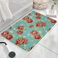 thumbnail image 3 of Pioneer Flower Floral Print Flannel Non Slip Door Rugs,Washable Door Mats Indoor,Decorative Door Mats,Dirt-Resistant and Absorbent Doormat for Entrance,Bedroom,Kitchen,Bathroom,31.5"x17", 3 of 4
