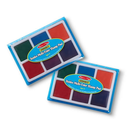 - Melissa & Doug Jumbo Multi-Color Stamp Pad 2 Pack Art Supplies