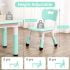 thumbnail image 2 of Bingirl Kids Table and Chairs Set Height Adjustable Desk with 4 Seats Arts & Crafts Table Graffiti Desktop Non-Slip Legs Max 300lbs Children Multi-Activity Table, 2 of 7