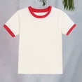thumbnail image 1 of XIMIN Garçons Filles T-Shirt Uni à Manches Courtes Tout-Petit Coton Décontracté Col Ras du Cou Tee Confortable Doux Haut Basique pour Enfants, 1 of 8