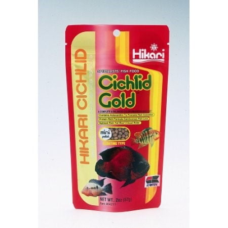 - Hikari Cichlid Gold Mini Pellet Fish Food 2 Oz