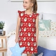 thumbnail image 4 of Balery Merry Christmas Santa Claus A Camisón de princesa para niñas, pijama de algodón con mangas abullonadas, suave y bonito.-XX-Large, 4 of 6