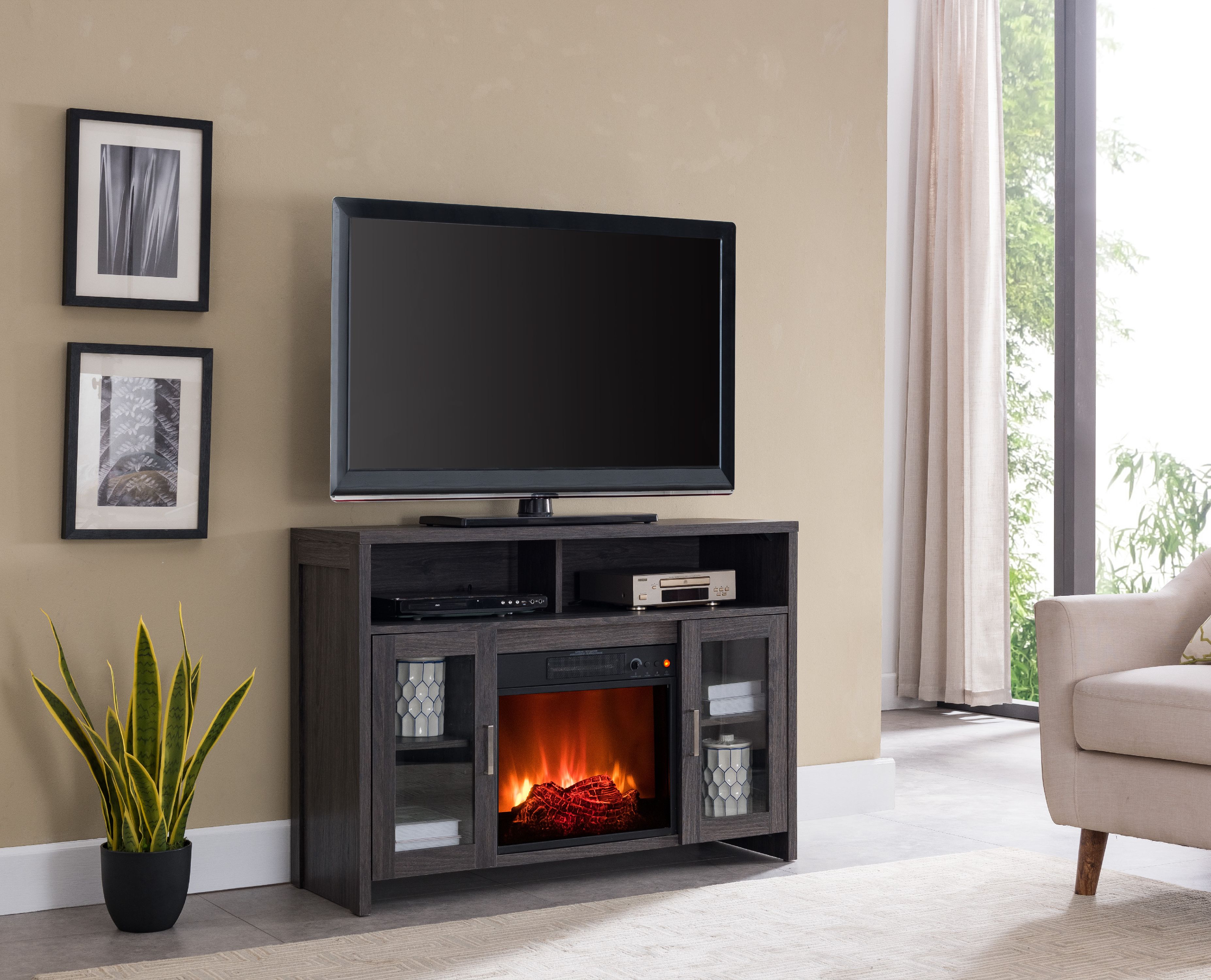 Bold Flame Hudson Fireplace TV Stand for Up to 50″ TVs