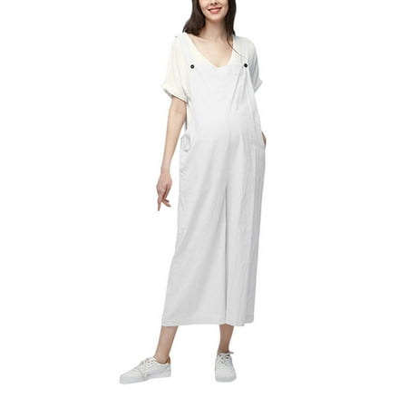 

Maternity Women Bib Pants Trousers Pregnant Comfort Prop Belly Rompers Overall