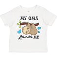 thumbnail image 3 of Inktastic My Oma Loves Me with Sloth and Hearts Boys or Girls Toddler T-Shirt, 3 of 5