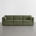 thumbnail image 2 of CHITA Oversized Modular Sectional Sofa Set Extra LargeConvertible Fabric Sofa Couch with Reversible Chaise,3 Seat Modern Modular Sofa for Living Room,Green,112 inch Width, 2 of 6