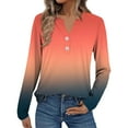 thumbnail image 1 of T-Shirt à Manches Longues pour Femmes Liquidation Femmes Chemises Mixtes Femmes Mode Décontractée Hauts à Boutons à Manches Longues Chemises Blouses Hauts, 1 of 6