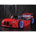 thumbnail image 3 of GTX Twin Race Car Bed with LED Lights & Sound FX, Kids Racing Bedroom Furniture, 3 of 4