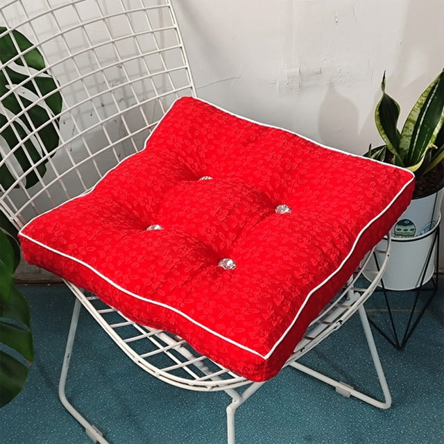 Diceymbol Chair Office Cushion Classroom Stool Student Butt Pad Chair Cushion Floor Butt Pad Squares Cotton And Linen Cushion Squares Chair Cushion Solid Color Simple Cushion