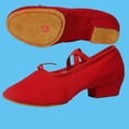 thumbnail image 6 of hengsof Girls Ballet Flats for Big Kids Soft Sole Slip On Dance Shoes with Low Heel Practice Performance Leather Shoes Non Slip Dance Shoes, 6 of 8