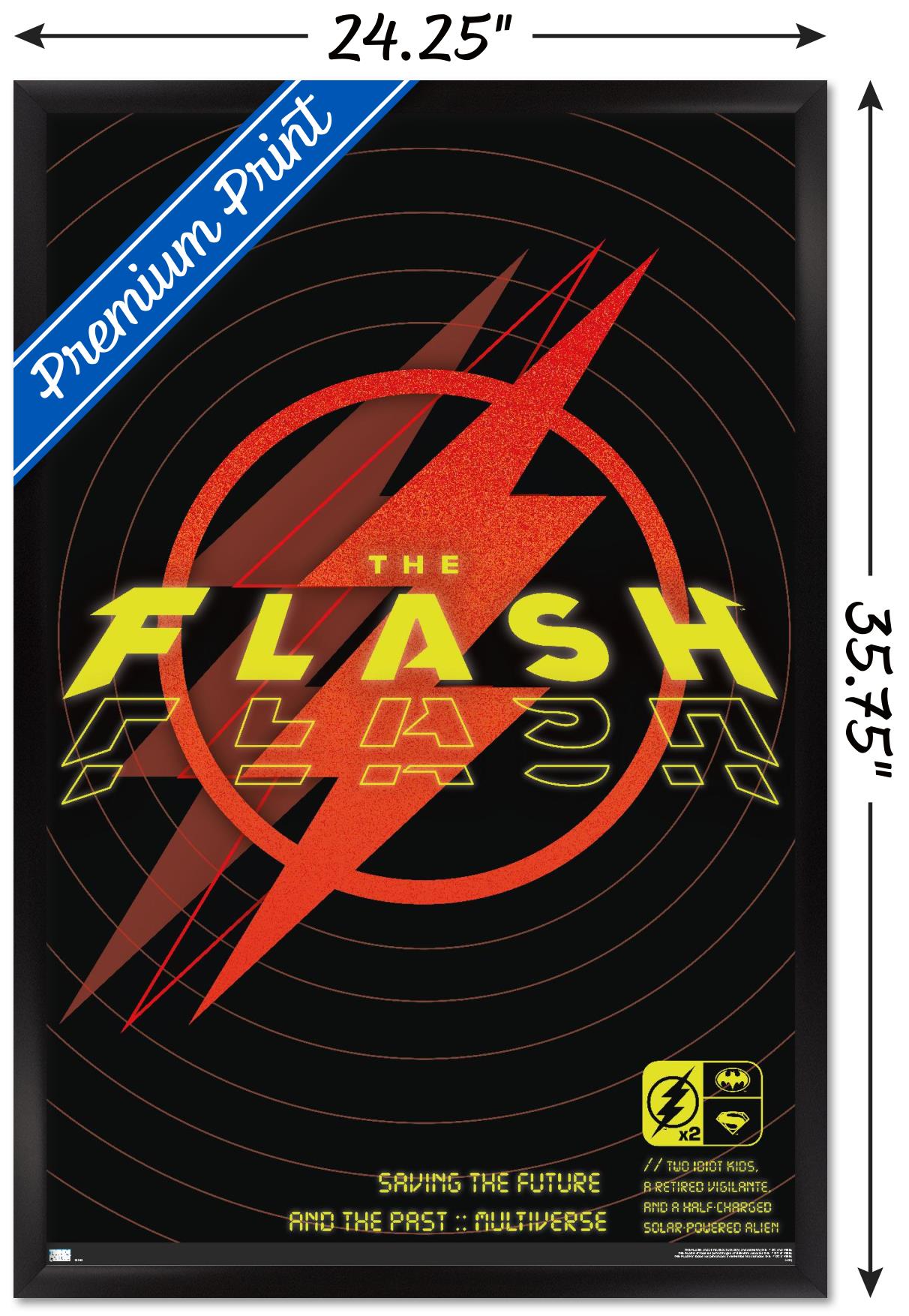 DC Comics Movie The Flash - Saving The Future & The Past Wall Poster, 22.375" x 34" Framed