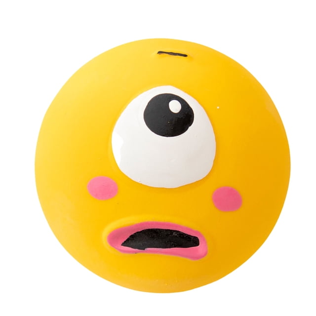 Squeaky Dog Toys Big Eyes Bouncy Dog Flat Funny Dog Toy para perros medianos Pet Chew Toy para cachorros y perros pequeños