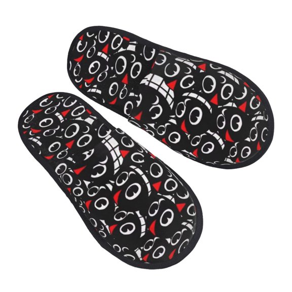 Lil Darkie Furry Slippers For Men Women Fuzzy House Slippers Winter Anti-Slip Indoor And Outdoor Slip On Shoes Medium