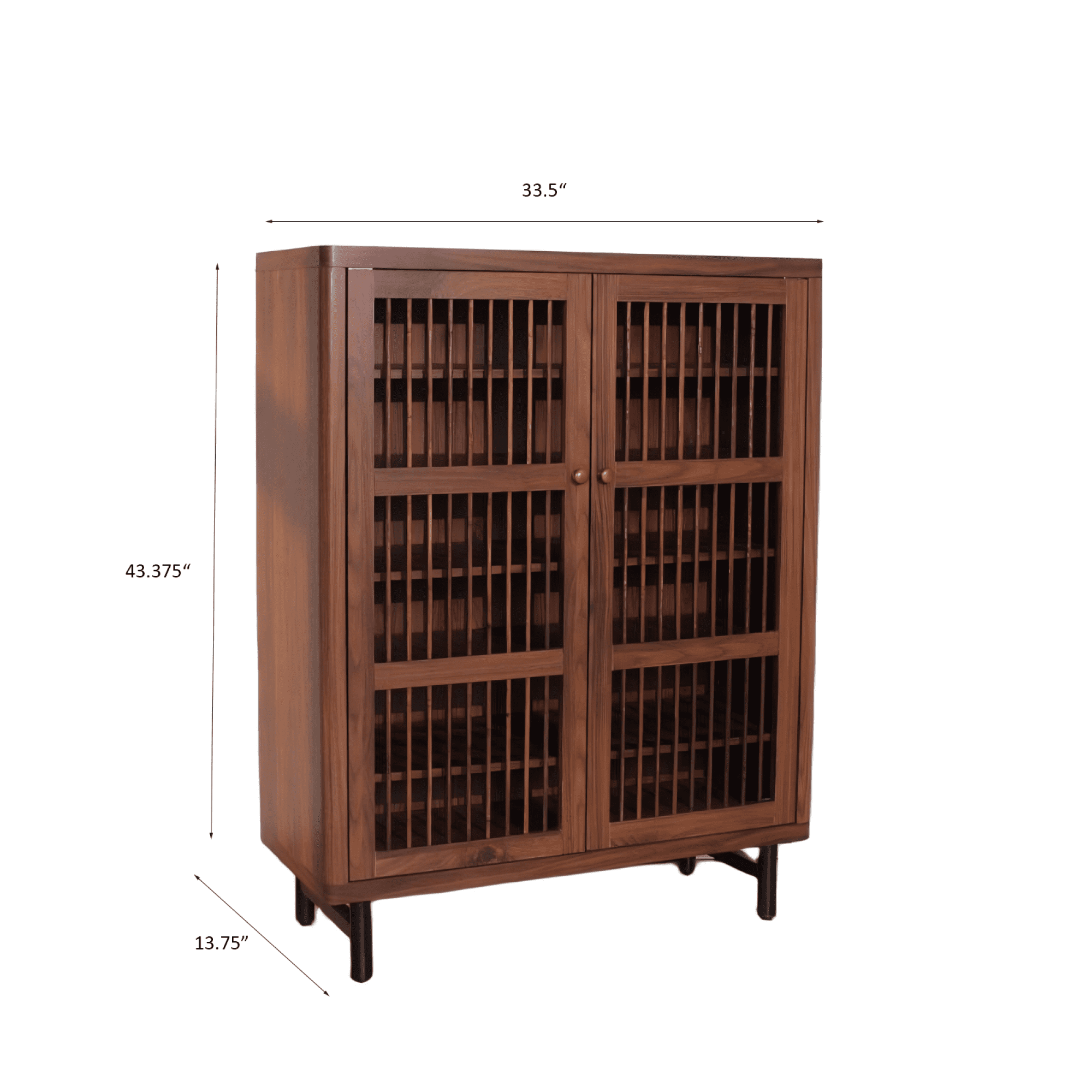 Leumius 6-Tier Wooden Shoe Cabinet with Shutter Doors, Modern Entryway Shoe Organizer with Adjustable Shelves, Freestanding Shoe Storage Rack for Entryway, Hallway and Living Room Walnut