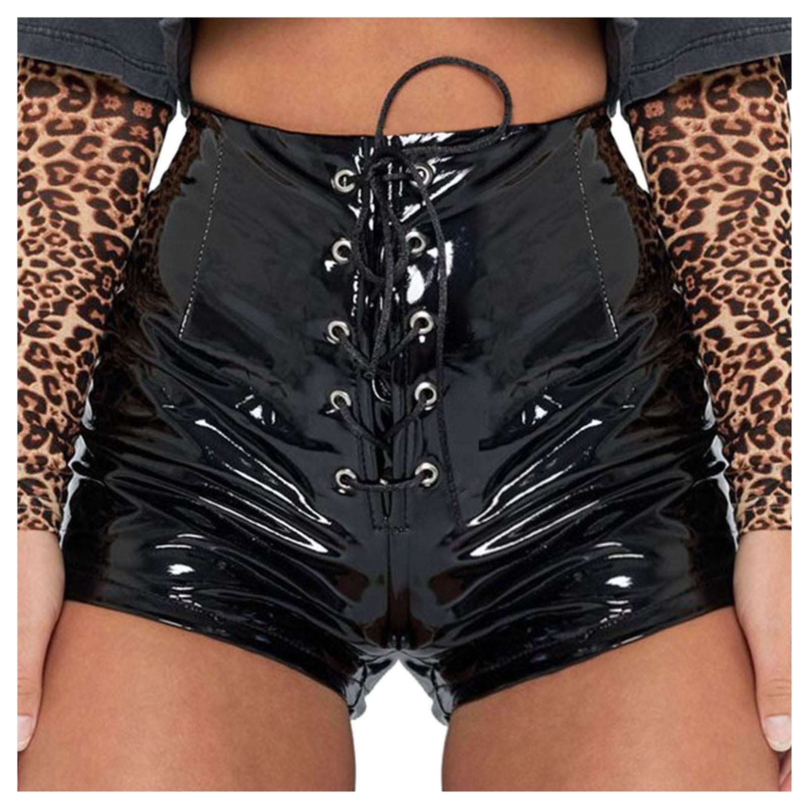women shorts Ladies Fashion Pu Leather 
