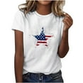 thumbnail image 2 of Xdegoge T-Shirts du 4 Juillet pour Femmes Amusants, Blouses à Manches Courtes Décontractées, Hauts Grande Taille pour Femmes Été, T-Shirt Graphique Rouge, Commandes Récentes, Blouses pour Femme, Multicolore P, 2 of 5
