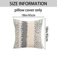 thumbnail image 7 of REGALWOVEN Pack of 2 Plush Decorative Pillow Covers Boho Soft Cozy Cushion Cases for Sofa Bedroom Couch Car Grey 18" x 18", 7 of 7