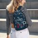thumbnail image 5 of Disketp Navy Blue Geometric Mochila de Lona Estampada, Mochila Escolar de Viaje Ligera para Estudiantes y Portátil-Medium, 5 of 5
