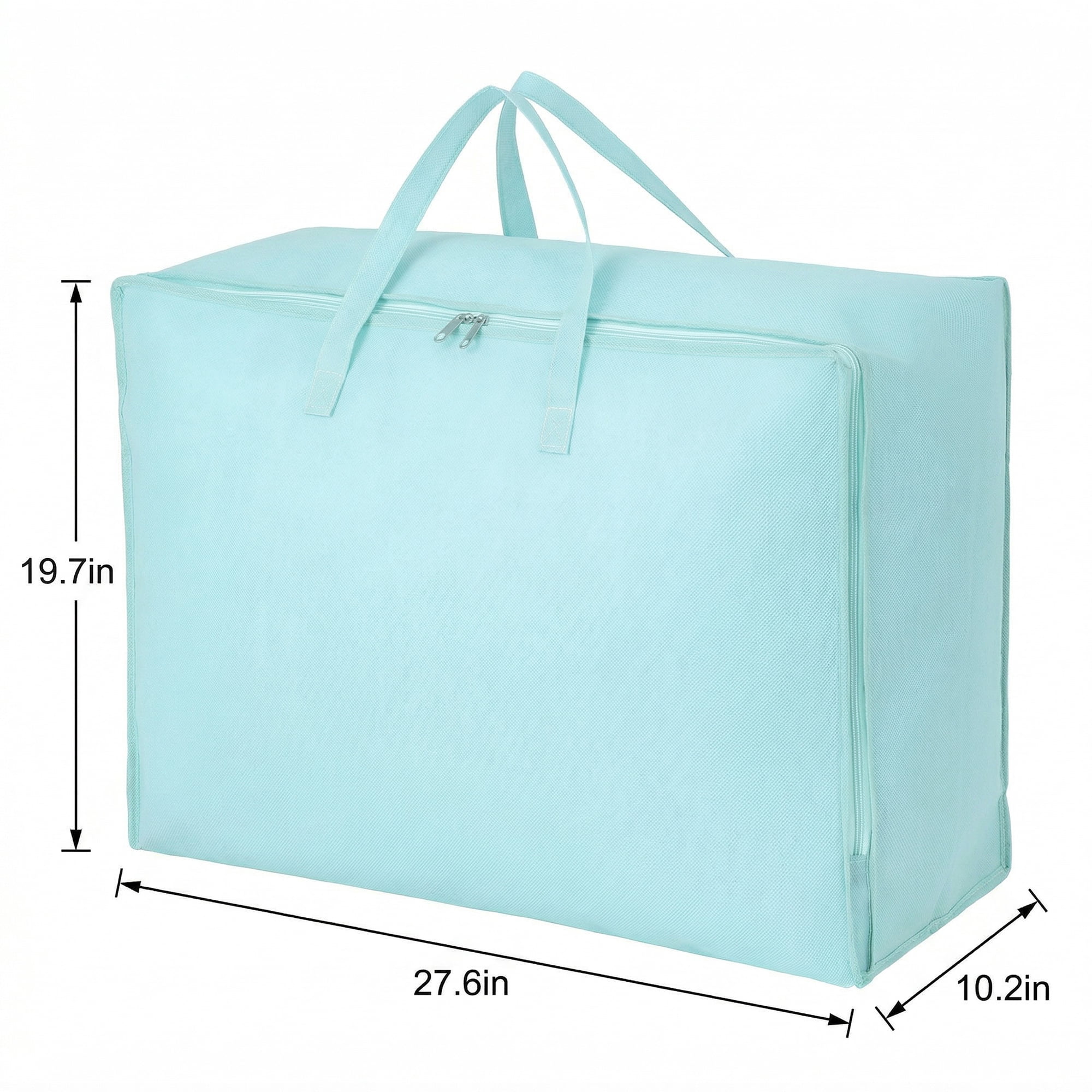 Unique Bargains Clothing Storage Bag Organize Bedroom and Closet Blue 27.6"x19.7"x10.2"