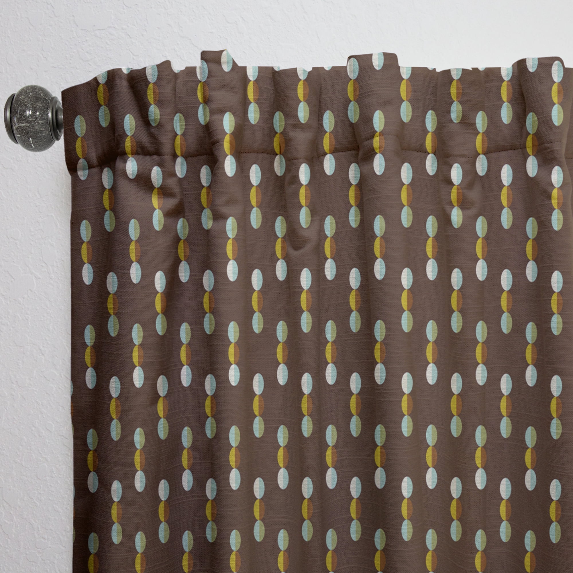 Designart 'Mod Dots Geometric' Mid-Century Modern Curtain Panel