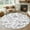 Gray, variant on Red Spring Floral Round Area Rug 3 FT, Small Kitchen Bathroom Mat, Summer Botanical Farmhouse Washable Indoor Outdoor Throw Runner Carpet Non-Shedding Doormat for Table Shower Sofa Entryway