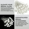 thumbnail image 2 of H&S Wedding Pearl Hair Pins for Bride's Hairstyle - 40pcs - Flower Crystal Hair Pins Clips for Bridal & Prom Hair Accessories - U-Shaped Hair Pins Clips for Women with Rhinestones, 2 of 6