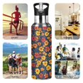 thumbnail image 7 of Yayeee 20oz Insulated Water Bottle Double Wall Stainless Steel with Flip Straw Lid, Yellow Floral, 7 of 7