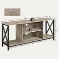thumbnail image 3 of TV Stand for TVs up to 65 Inch, 55 Inch Entertainment Center with Storage, Wood TV Console with Shelves for Bedroom, Gray, 3 of 17
