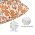 thumbnail image 3 of Yiaed Corgi Animal Print Brushed Microfiber Envelope Pillowcases, Standard,Envelope Closure Pillow Cases(No pillow core)-20"x30", 3 of 6